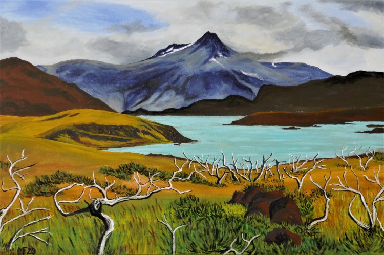 Landschaft im NP Torres de Paine (70x50cm)
