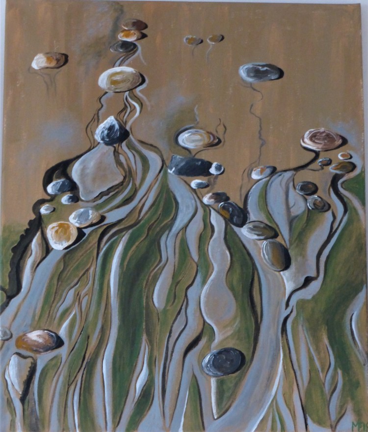 Les galets au bal (50x60cm)