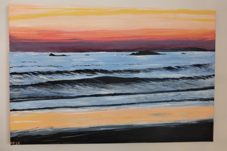 Schwarze Brandung (50x40cm, vergeben)