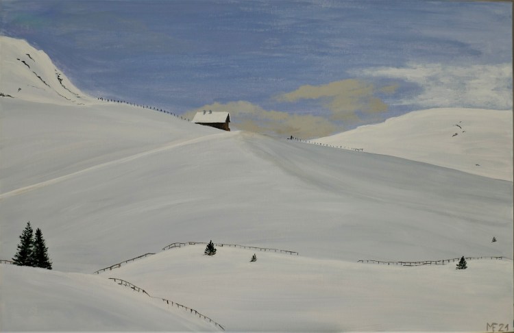 Endlich!! (60x40cm) (Schnee-Landschaft)