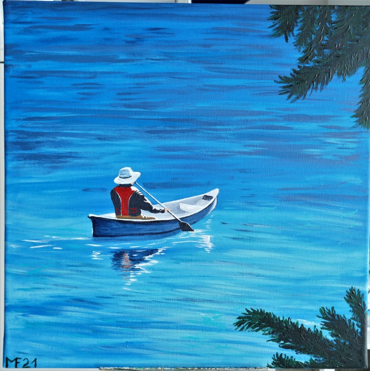 Ein glücklicher Mensch (40x40cm, vergeben)