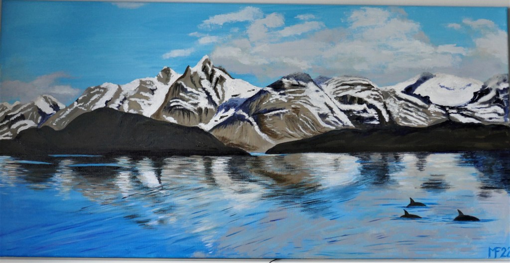 Frühmorgens an den Lofoten (80x40cm)