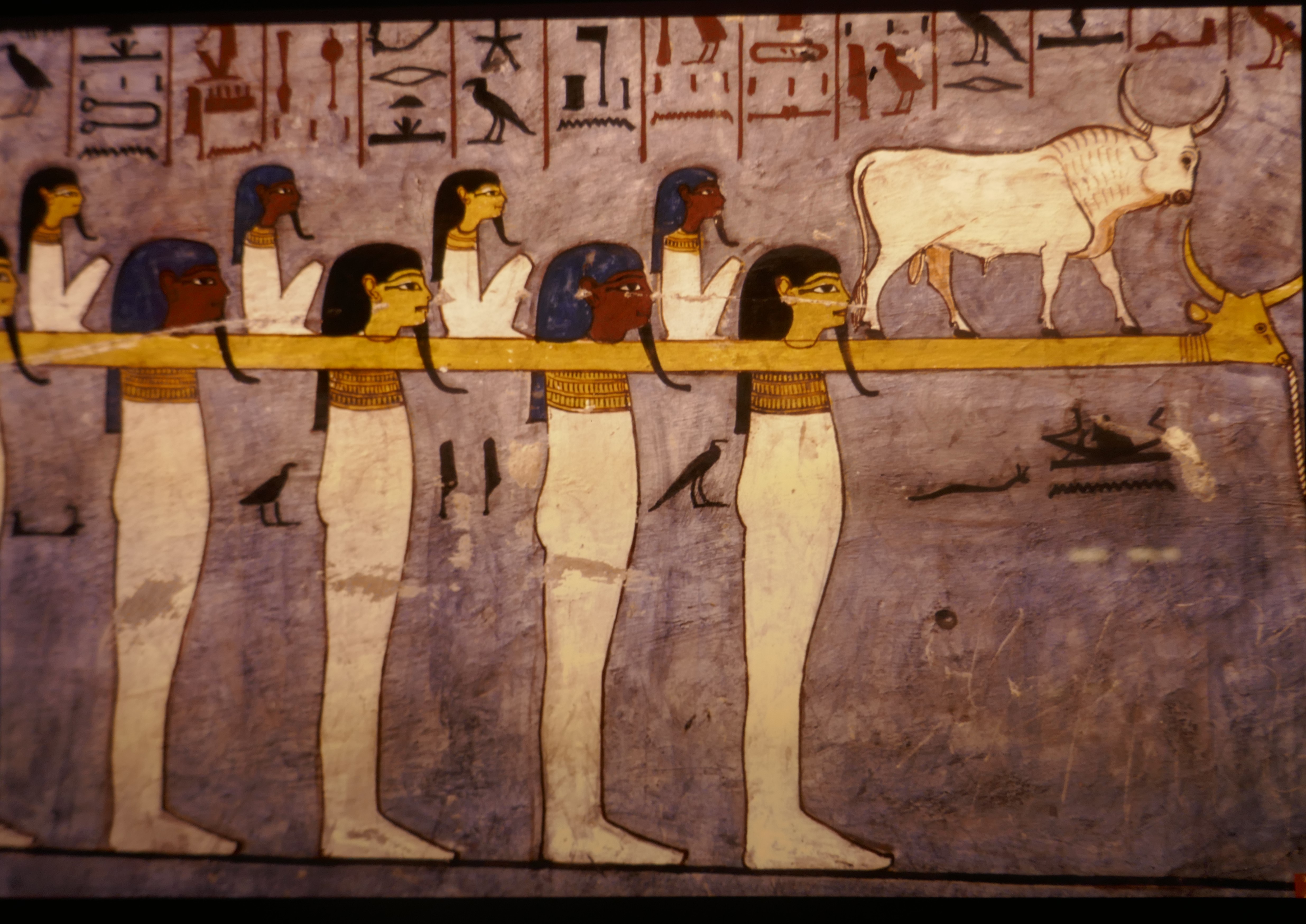 Ägyptische Zeichnung aus dem Musée Champollion (Les Écritures du Monde)