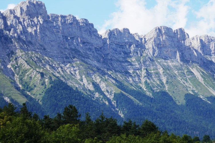 Unüberwindliche Felswand im Vercors