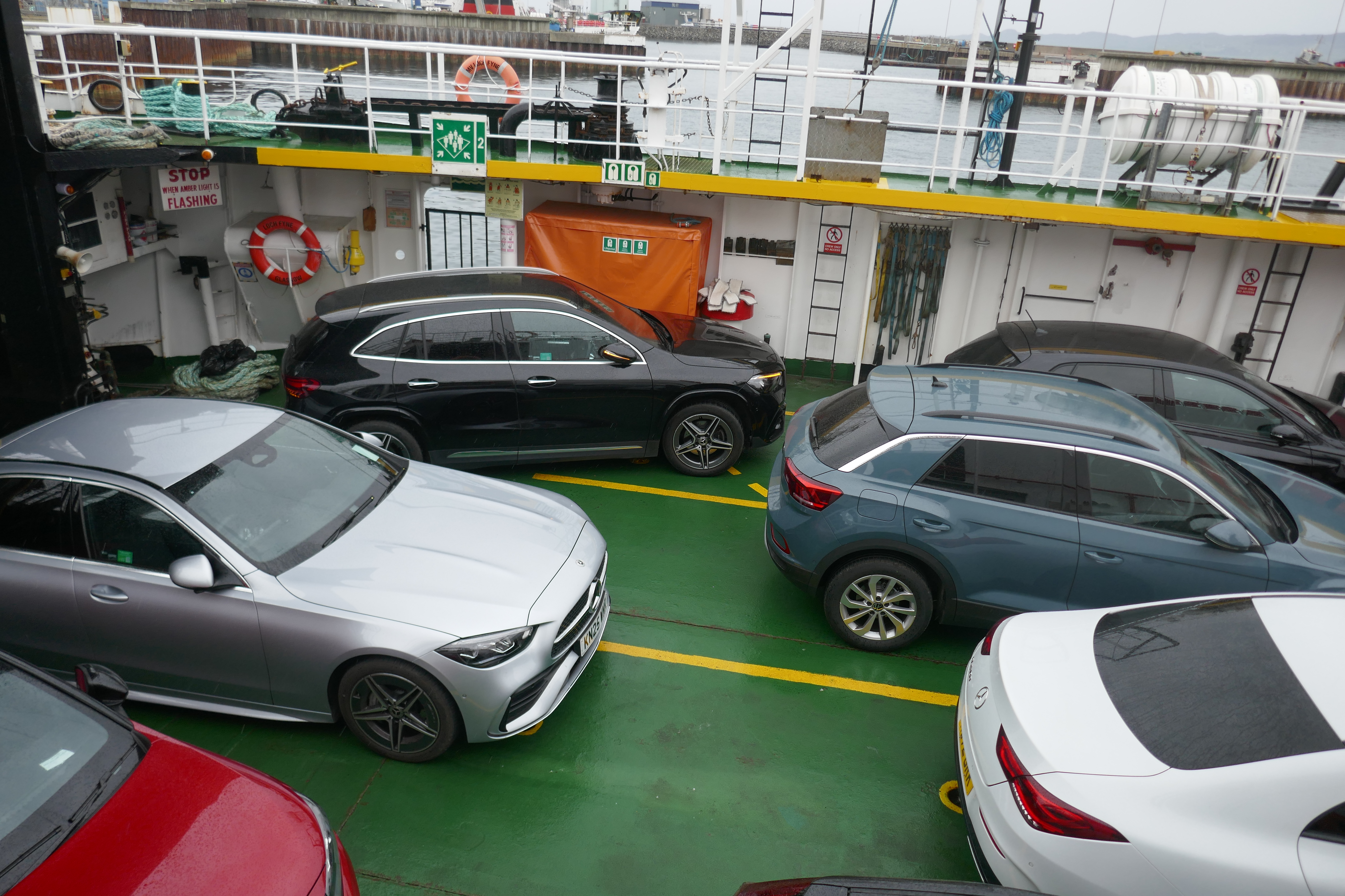 Glück gehabt: den letzten Platz auf der Fähre erwischt